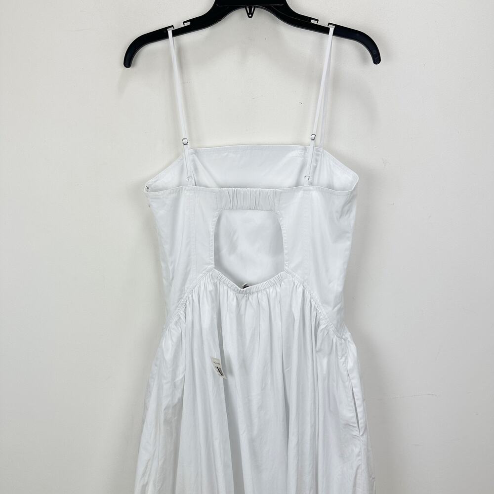 Madewell Poplin Seamed Maxi Dress A Line Minimalist Cotton White US 8 NWT - Picture 13 of 14